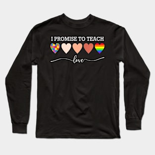 To Teach Love Autism Awareness African LGBT Pride Long Sleeve T-Shirt